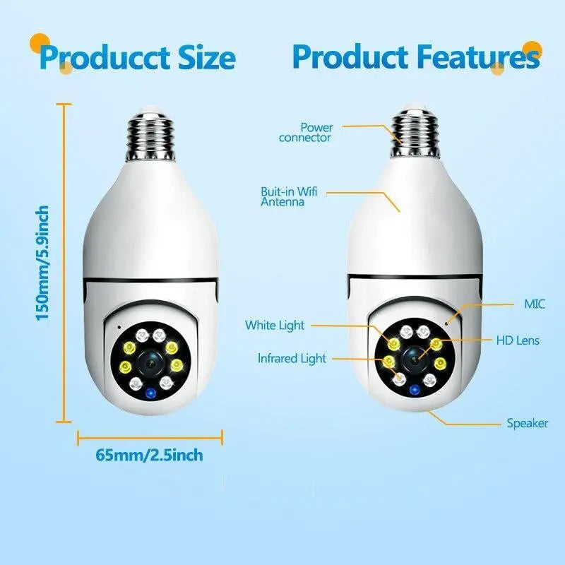 5G Bulb E27 Surveillance Camera None