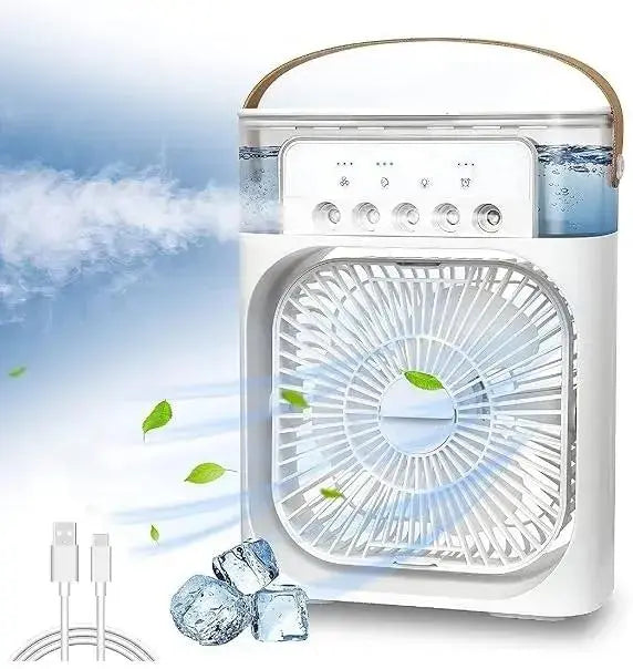 3-in-1 Humidifier Cooling Fan with Ice None